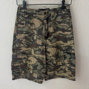 Bugle Boy Camo Long Shorts Youth Boys 14 100% Cotton